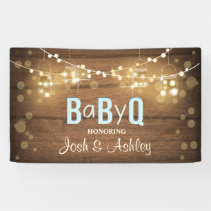 Baby Q Coed BBQ Baby shower Achtergrond Banner Rus