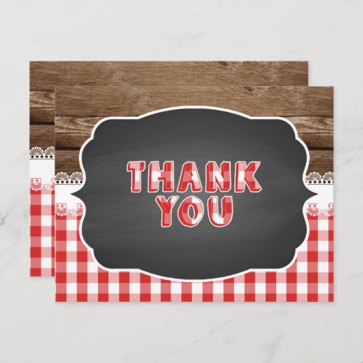 Baby Q Dank u kaart - rood (Voorkant / Achterkant)