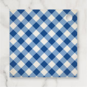 Baby Q Gingham en Sunflower Dank u Blauw Bedankjes Labels (Achterkant)