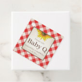 Baby Q Gingham en Sunflower Hartelijk dank Bedankjes Labels (In situ)