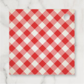 Baby Q Gingham en Sunflower Hartelijk dank Bedankjes Labels (Achterkant)