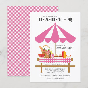 Baby Q Girls Baby shower Uitnodiging