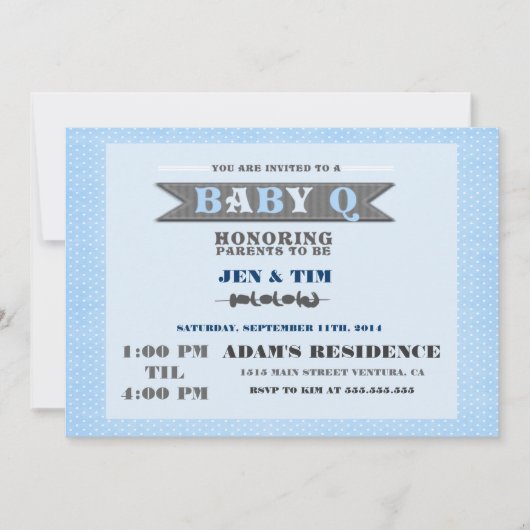 BaBy Q Invitation Baby shower (Devant)