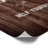 Baby Q Jardin BBQ Décorations Boissons Poster (Coin)