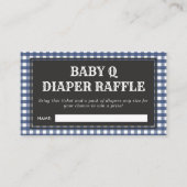 Baby Q Navy Pset Baby shower Diaper Raffle Informatiekaartje (Voorkant)