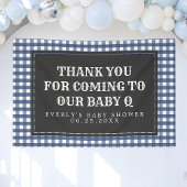 Baby Q Navy Pset Baby shower Welkomstbanner Spandoek