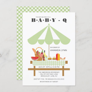 Baby Q Neutrale Baby shower Uitnodiging