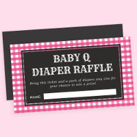 Baby Q Roze Geruite Baby Shower Luier Raffle