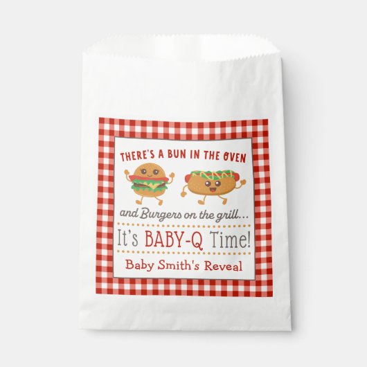 BABY-Q thème genre révéler les sacs de faveur (Devant)