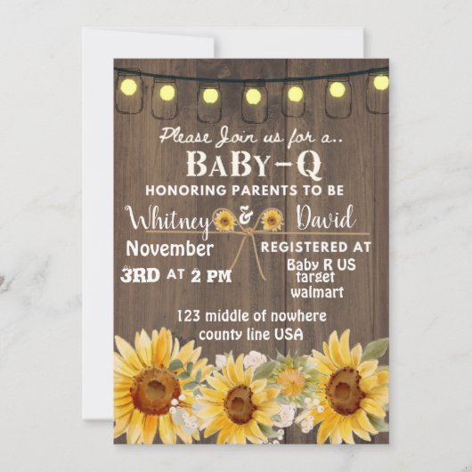 Baby-Q uitnodiging (Voorkant)