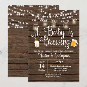 Baby Q uitnodiging Coed BBQ Baby brouwen uitnodigi