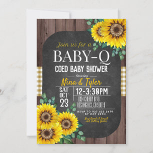 Baby-Q Zonnebloem Baby shower Kaart