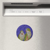 Baby Quaker Parrot Pair Animal Magnet Magneet (Insitu (Vaatwasser))