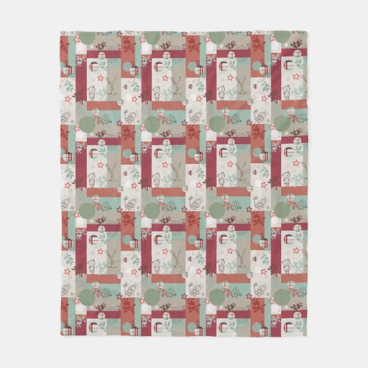 Baby Quilt Patroon 2 Fleece Deken (Voorkant)