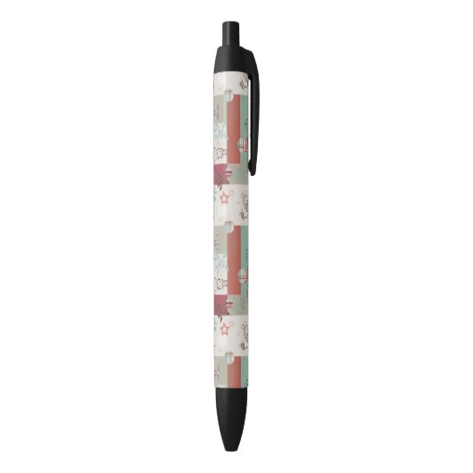 Baby Quilt Patroon 2 Zwarte Inkt Pen (Achterkant (Verticaal))