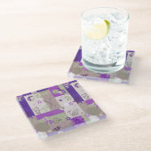 Baby Quilt Pattern Glazen Onderzetter (Schuin)