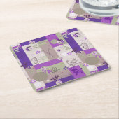 Baby Quilt Pattern Vierkante Kartonnen Onderzetter (Schuin)