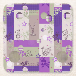 Baby Quilt Pattern Vierkante Kartonnen Onderzetter