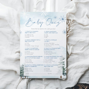 Baby Quiz Baby shower spel