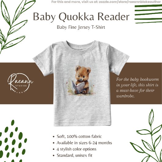 Baby Quokka Reader Baby T-shirt