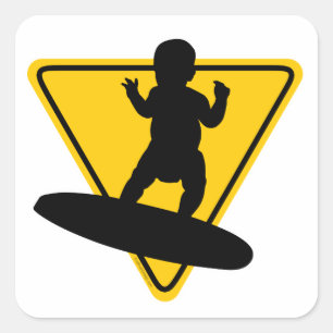 Baby raad van bestuur (Surf) Vierkante Sticker