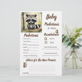 Baby Raccoon Baby Predictions Carte conseil (Debout devant)