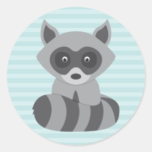 Baby Raccoon Ronde Sticker