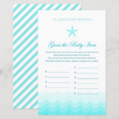 Baby raden - Baby shower spel (Voorkant / Achterkant)