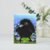 Baby raven briefkaart (Staand voorkant)