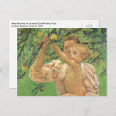 Baby Reaching voor een Apple van Mary Cassatt Briefkaart (Voorkant / Achterkant)