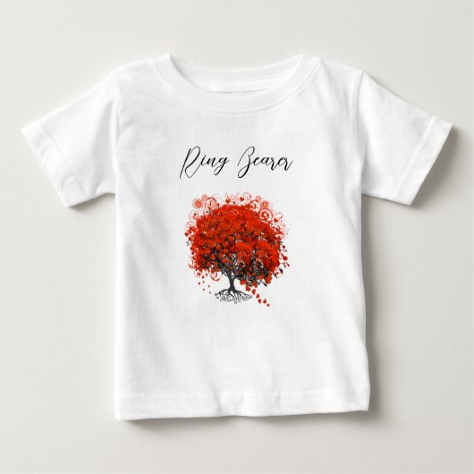 Baby Red Tree Mariage T-Shirts Romper (Devant)