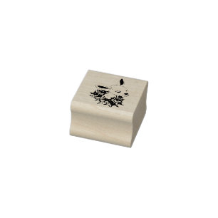 baby ree hinde herten bloemen dier kunst tekening rubberstempel