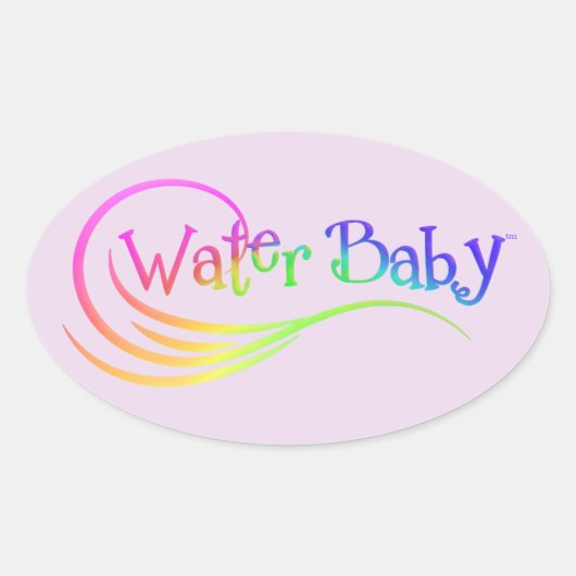 Baby regenboogSticker Ovale Sticker (Voorkant)