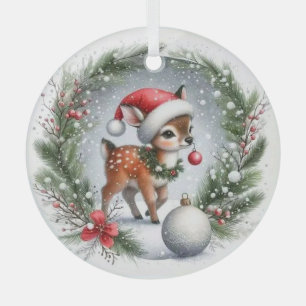Baby Rendier Glas Ornament