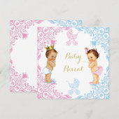 Baby Reveal Baby shower Invitation Kaart (Voorkant / Achterkant)