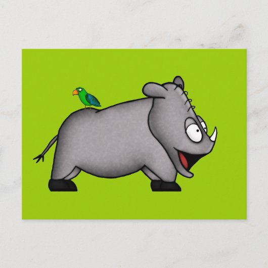 Baby Rhino Briefkaart (Voorkant)