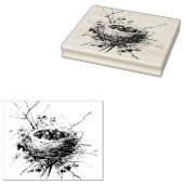 Baby Robins Nest Rubberstempel (Gestempeld)