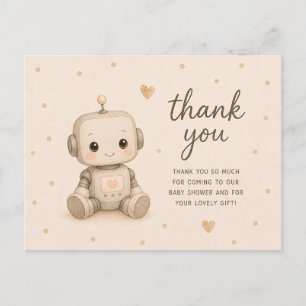 Baby Robot Baby Shower Bedankt Briefkaart