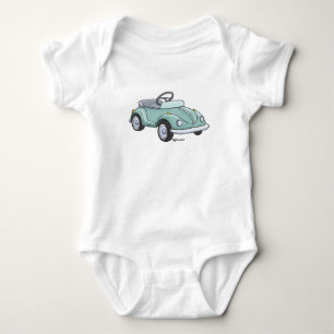 Baby rompertje met een kever trapauto