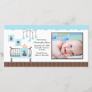 Baby Room Boy PHOTO Faire-part de naissance