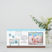 Baby Room Boy PHOTO Faire-part de naissance (Debout devant)