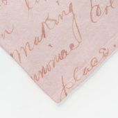 Baby Roos Peony Fleece Blanket Love Pink (Hoek)