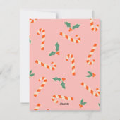 Baby rose bonbons de Noël carte famille (Dos)