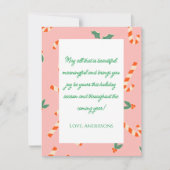 Baby rose bonbons de Noël carte famille (Devant)