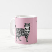 Baby rose Tabby chat Chats Art Mug (Devant gauche)