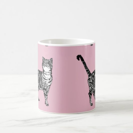 Baby rose Tabby chat Chats Art Mug (Centre)