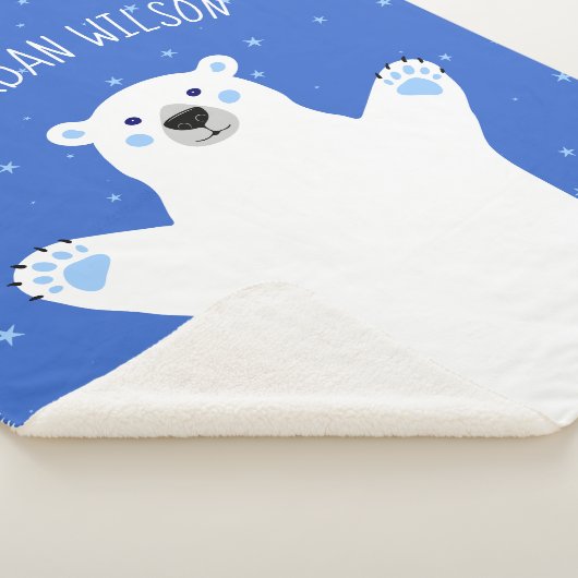 Baby "Royal Blue Light Grey Polar" Sherpa Deken (3/4)