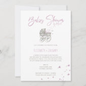  Baby Roze Baby shower per post Kaart (Voorkant)
