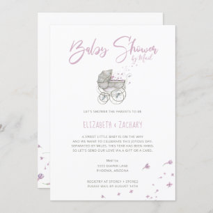  Baby Roze Baby shower per post Kaart