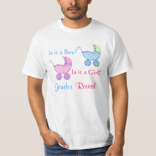 Baby Roze blauw geslacht onthullen Man van de part T-shirt